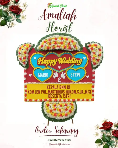 Papan Bunga Pernikahan Iniye